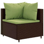 vidaXL Set Divani da Giardino con Cuscini, in Polyrattan