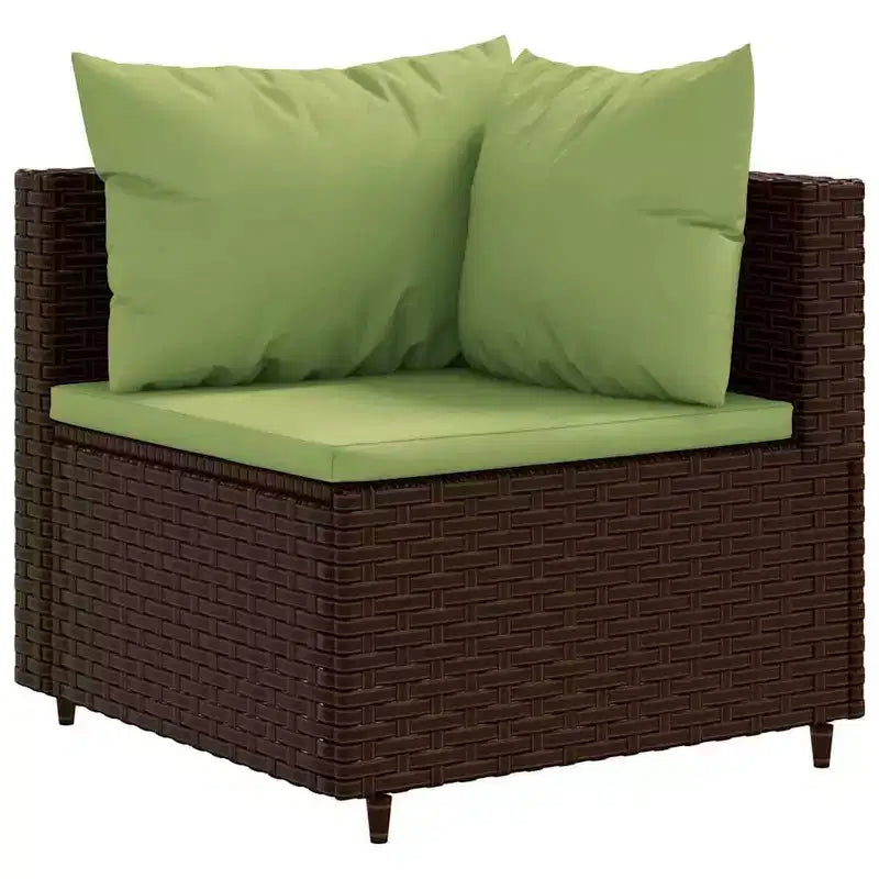 vidaXL Set Divani da Giardino con Cuscini, in Polyrattan