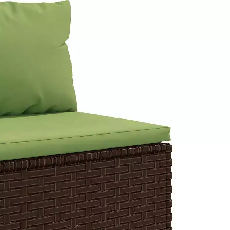 vidaXL Set Divani da Giardino con Cuscini, in Polyrattan