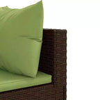 vidaXL Set Divani da Giardino con Cuscini, in Polyrattan