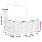 vidaXL Set Divani da Giardino con Cuscini, in Polyrattan