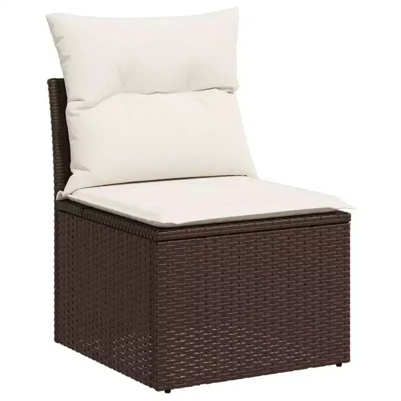 vidaXL Salotto da Giardino in Rattan Sintetico Divano da Giardino Pieghevole Medio
