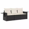 vidaXL Salotto da Giardino in Rattan Sintetico Divano da Giardino Pieghevole Medio