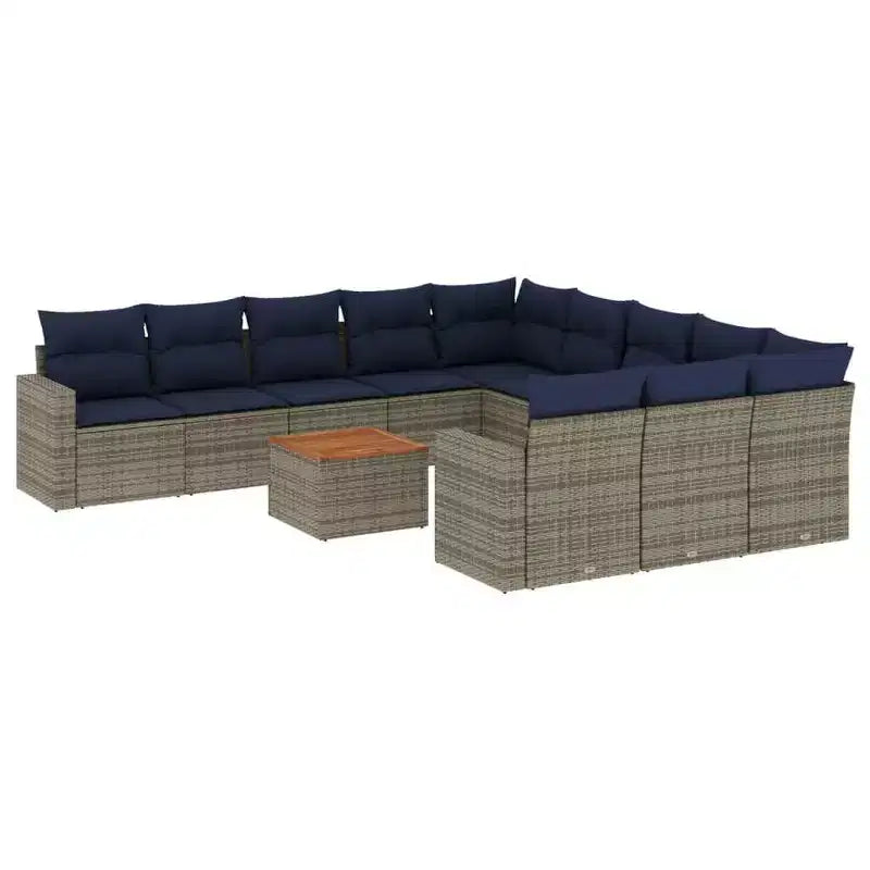 vidaXL Salotto da Giardino con Cuscini 12 pz in Polyrattan