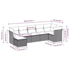vidaXL 8 Piece Patio Sofa Set with Cushions Poly Rattan - Choose Color and Model