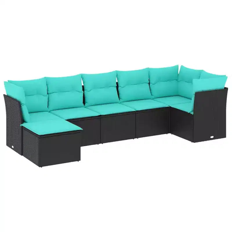 vidaXL 8 Piece Patio Sofa Set with Cushions Poly Rattan - Choose Color and Model