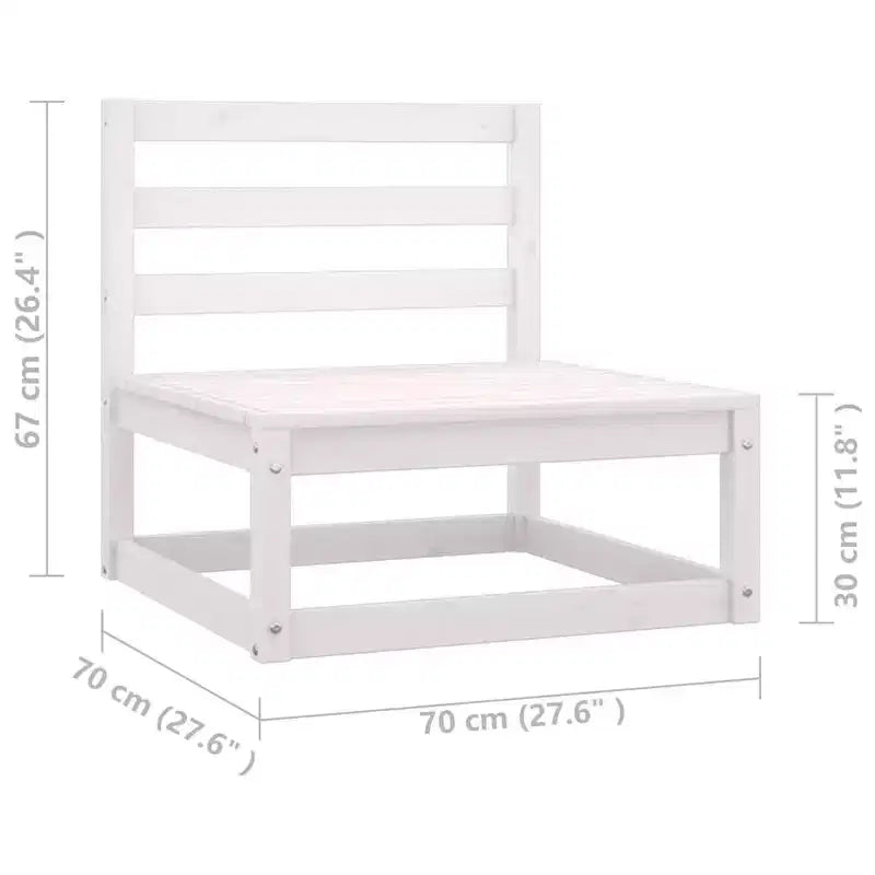 vidaXL Salotto da Esterno 4 Pezzi in Legno Massello di Pino