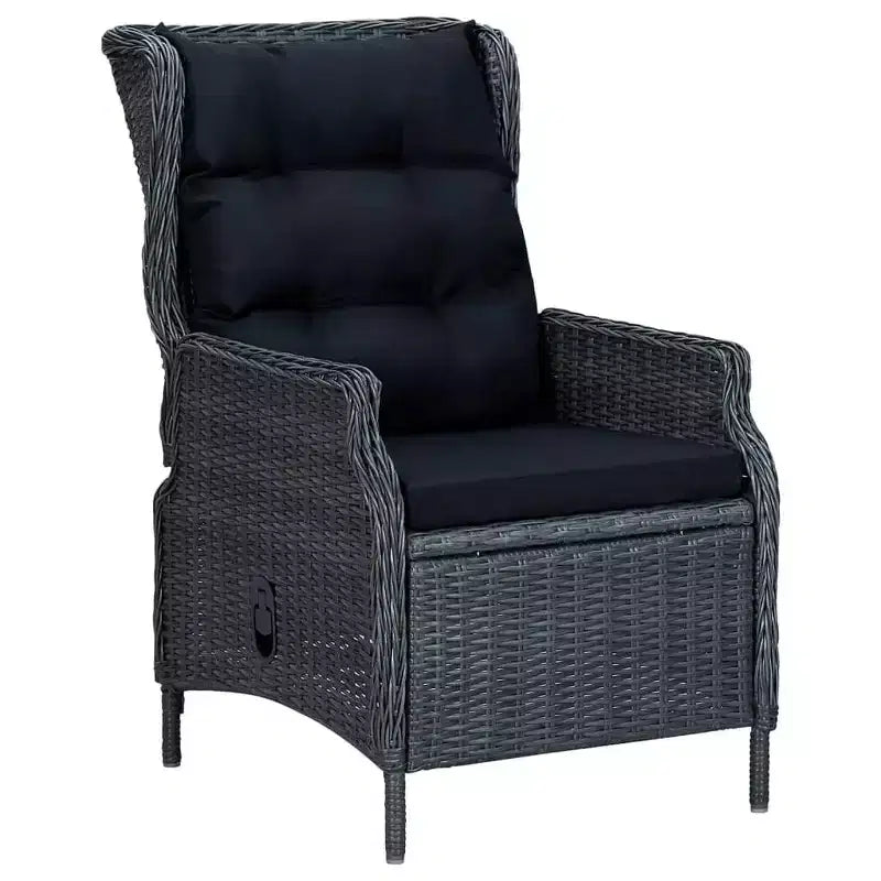 vidaXL Set da pranzo da giardino 9 pezzi tavolo e sedie in polyrattan