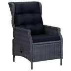vidaXL Set da pranzo da giardino 9 pezzi tavolo e sedie in polyrattan