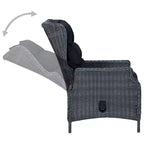 vidaXL Set da pranzo da giardino 9 pezzi tavolo e sedie in polyrattan