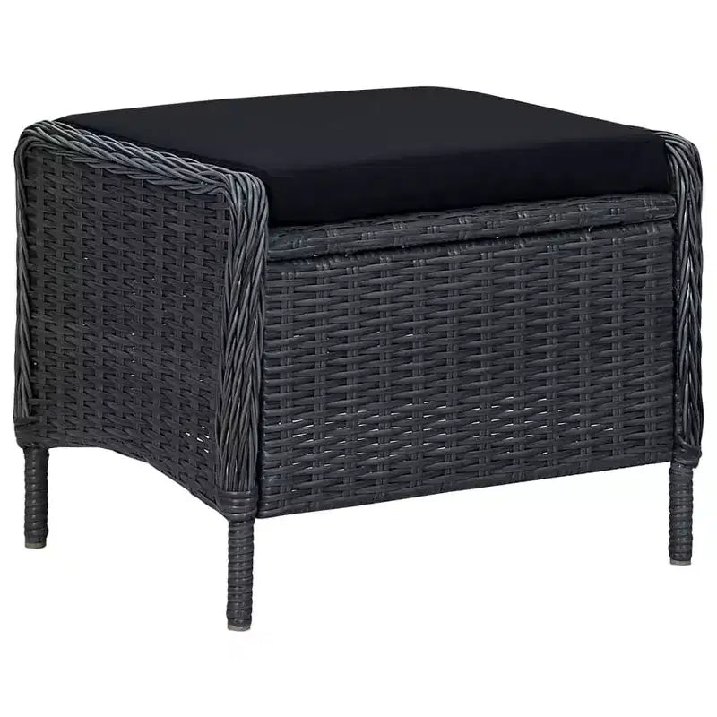vidaXL Set da pranzo da giardino 9 pezzi tavolo e sedie in polyrattan