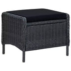 vidaXL Set da pranzo da giardino 9 pezzi tavolo e sedie in polyrattan