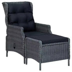 vidaXL Set da pranzo da giardino 9 pezzi tavolo e sedie in polyrattan