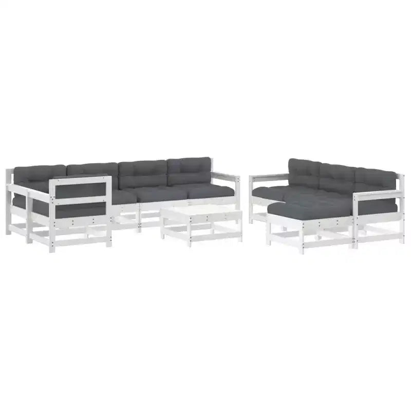 vidaXL Patio Lounge Set with Cushions Outdoor Conversation Set Solid Wood