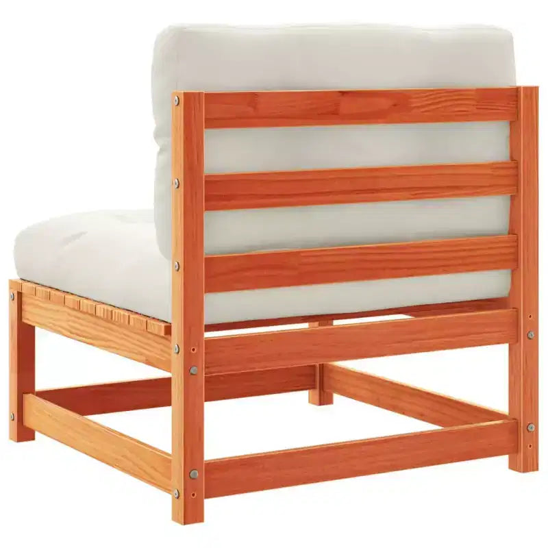 vidaXL Patio Sofa Set with Cushions Modular Outdoor 7 Piece Solid Wood Pine