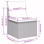 vidaXL 8 Piece Garden Sofa Set with Cushions Poly Rattan