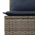 vidaXL Set divani da esterno a 11 pezzi con cuscini, in polyrattan grigio (solo per USA)
