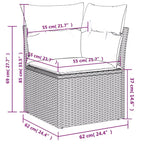 vidaXL Set Divani da Giardino 8 pz con Cuscini Nero Polyrattan (solo per USA)