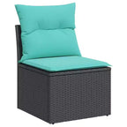 vidaXL Set Divani da Giardino 8 pz con Cuscini Nero Polyrattan (solo per USA)