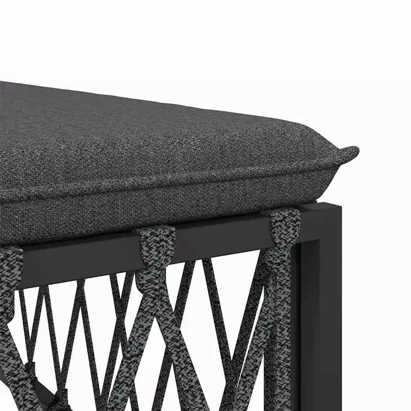 vidaXL 11 Piece Patio Furniture Set Garden Sectional Sofa with Cushions Steel