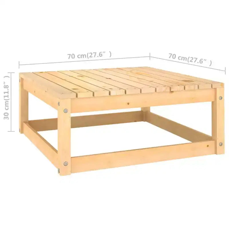 vidaXL Set Salotto da Esterno 4 pz con Cuscini Legno Pino Massello - Naturale Sì