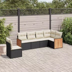vidaXL Set Divani da Giardino 6 pz con Cuscini in Poly Rattan, Divano Sezionale Modulare da Esterno, Vari Colori/Modelli