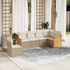 vidaXL Set Divani da Giardino 6 pz con Cuscini in Poly Rattan, Divano Sezionale Modulare da Esterno, Vari Colori/Modelli