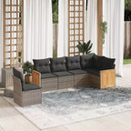 vidaXL Set Divani da Giardino 6 pz con Cuscini in Poly Rattan, Divano Sezionale Modulare da Esterno, Vari Colori/Modelli