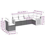 vidaXL Set Divani da Giardino 6 pz con Cuscini in Poly Rattan, Divano Sezionale Modulare da Esterno, Vari Colori/Modelli