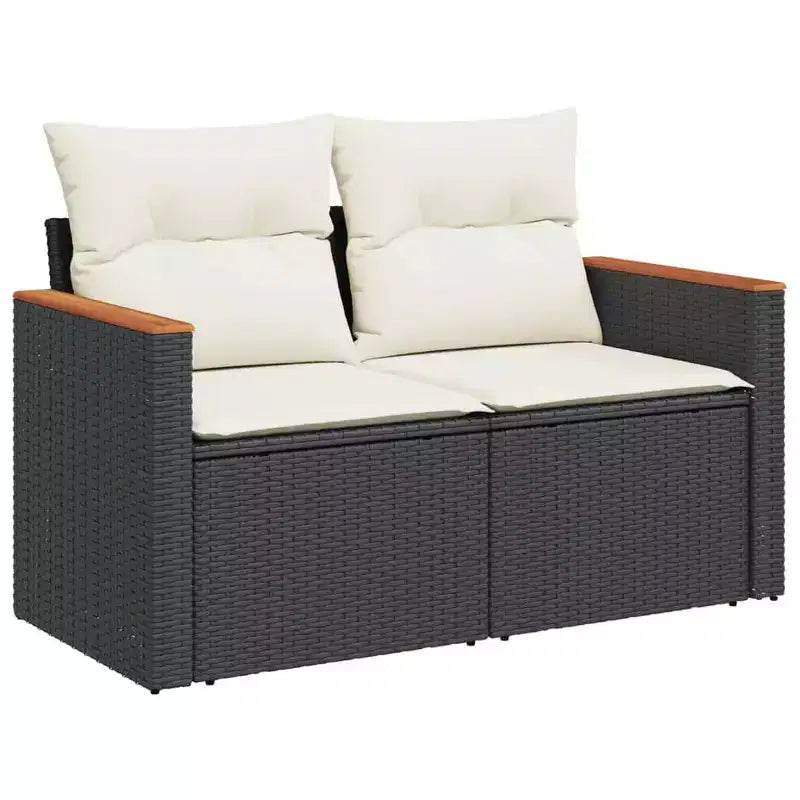 vidaXL Set Divani da Giardino 6 pz con Cuscini Beige in Polyrattan