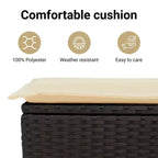 vidaXL Set Divani da Giardino 6 pz con Cuscini Beige in Polyrattan