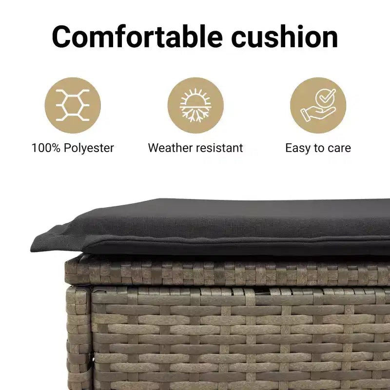 vidaXL Set Divani da Giardino 6 pz con Cuscini Beige in Polyrattan