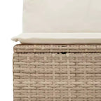 vidaXL Set Divani da Giardino 6 pz con Cuscini Beige in Polyrattan