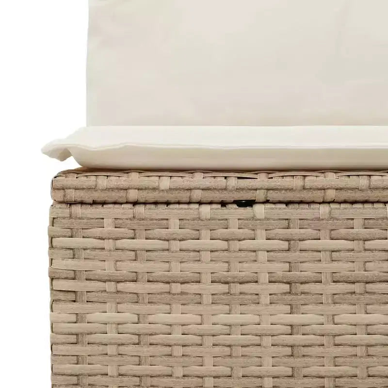 vidaXL Set Divani da Giardino 6 pz con Cuscini Beige in Polyrattan