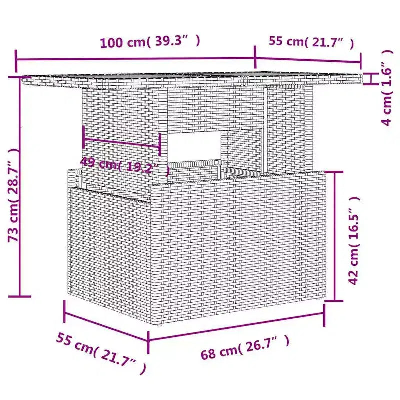 vidaXL Set Divani da Giardino con Cuscini e Tavolino Polyrattan
