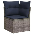 vidaXL Set Divani da Giardino con Cuscini e Tavolino Polyrattan