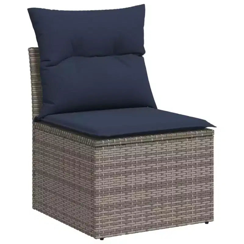 vidaXL Set Divani da Giardino con Cuscini e Tavolino Polyrattan