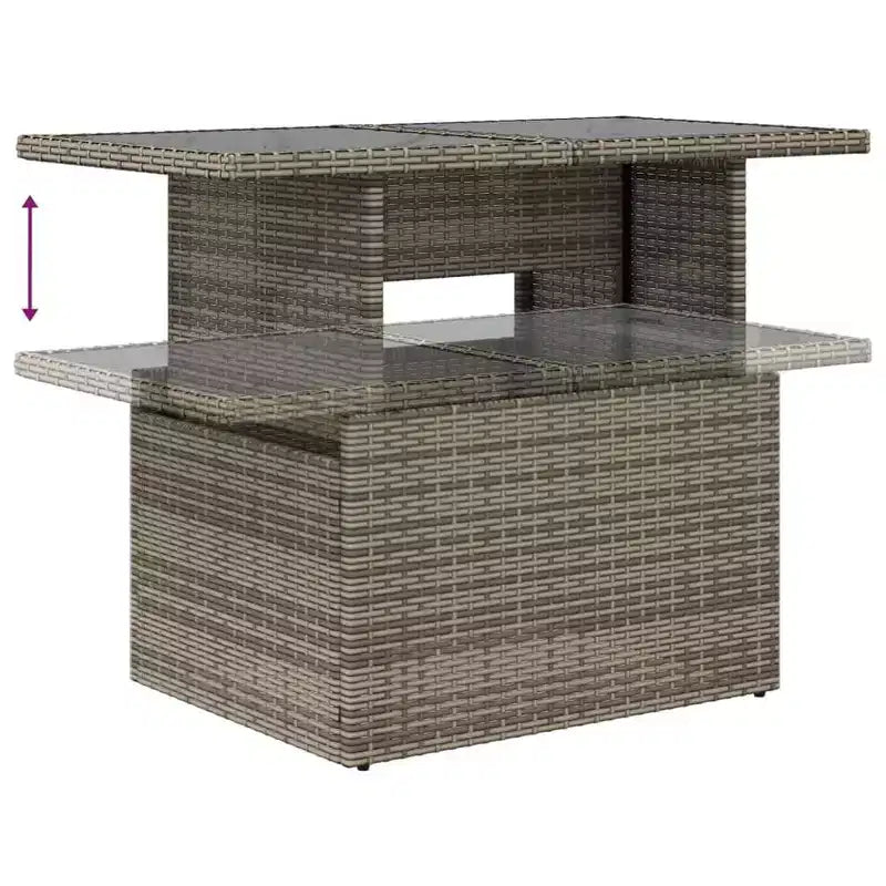vidaXL Set Divani da Giardino con Cuscini e Tavolino Polyrattan
