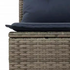 vidaXL Set Divani da Giardino con Cuscini e Tavolino Polyrattan