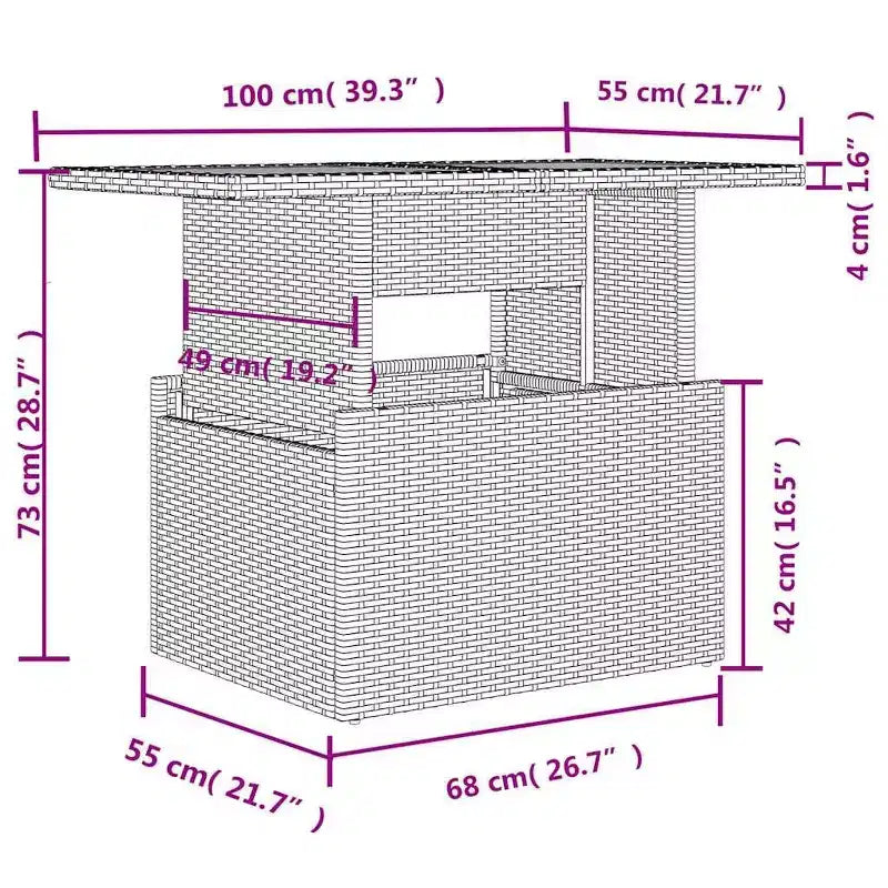 vidaXL Set Divani da Giardino con Cuscini e Tavolino Polyrattan