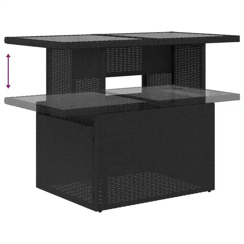 vidaXL Set Divani da Giardino con Cuscini e Tavolino Polyrattan