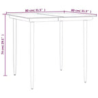 vidaXL Set da pranzo da esterni in rattan PE, 5 pezzi, 4 persone