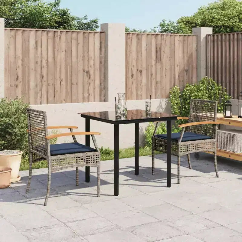 vidaXL Set da pranzo da esterni in rattan PE, 5 pezzi, 4 persone