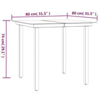vidaXL Set da pranzo da esterni in rattan PE, 5 pezzi, 4 persone