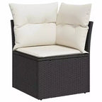 vidaXL Set divani da giardino in rattan PE Piedini regolabili