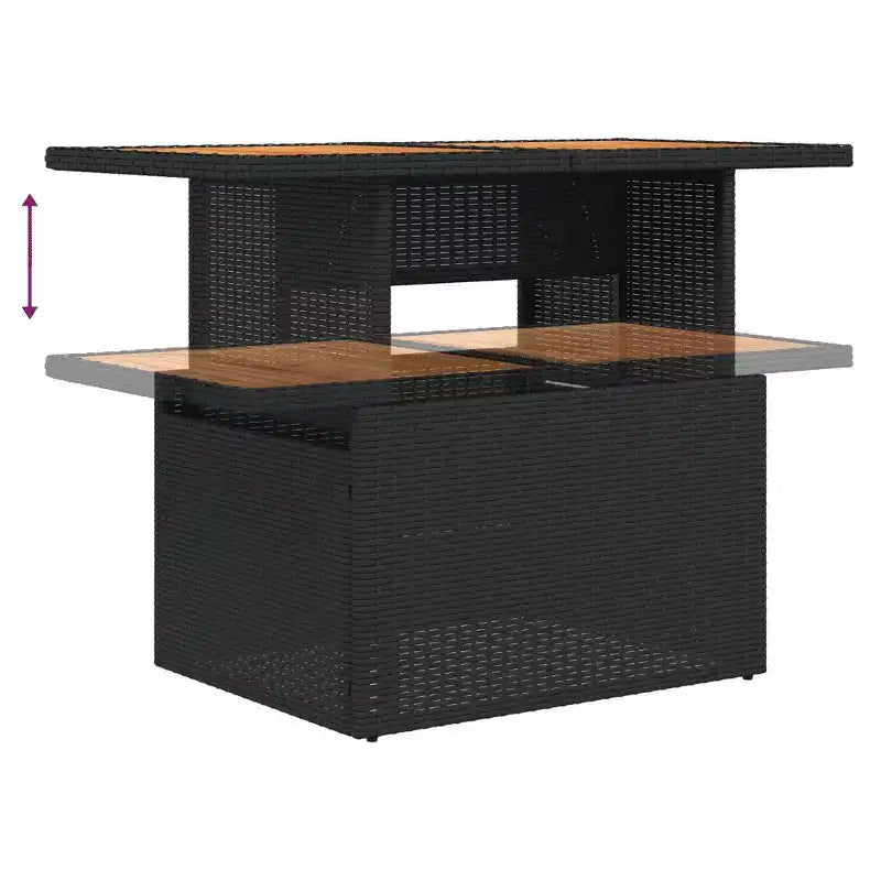 Set Divani da Giardino vidaXL con Cuscini in Polirattan e Acacia