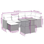 Set Divani da Giardino vidaXL con Cuscini in Polirattan e Acacia