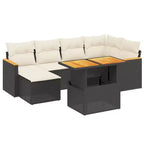 Set Divani da Giardino vidaXL con Cuscini in Polirattan e Acacia