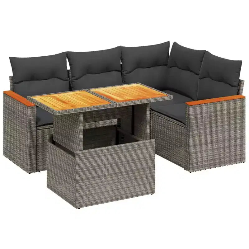 vidaXL Set divano da esterno contemporaneo con cuscini