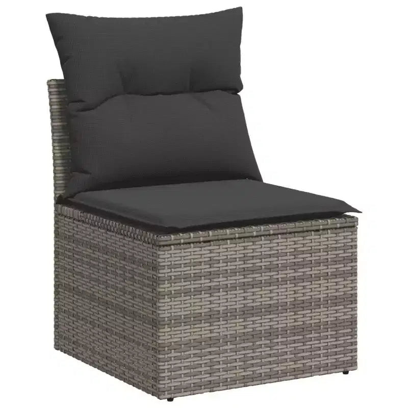 vidaXL Salotto da giardino in polyrattan con braccioli regolabili Standard